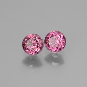 1.03 ct Pink Rhodolite Garnet Stone, Natural Rhodolite Garnet in Round Facet Shape for Sale