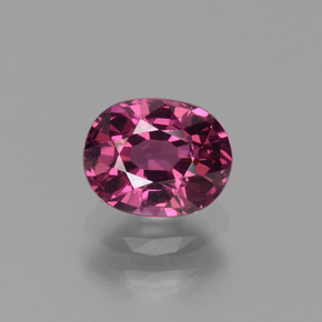 1.10 ct Pink Rhodolite Garnet Gemstone, Rhodolite Garnet Gem in Oval Facet Shape for Sale.
