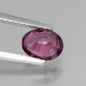 Rhodolite Garnet Gemstone in 6.6 x 5.1 mm Size for Sale, Rhodolite Garnet Stone in Pinkish Rose Color