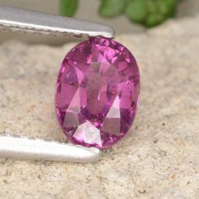 0.88 ct Pink Rhodolite Garnet Stone, Natural Rhodolite Garnet in Oval Facet Shape for Sale