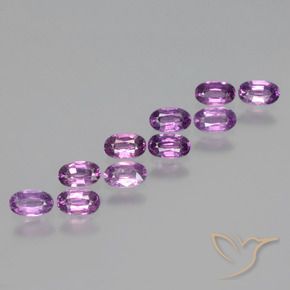 2.67 ctw Purple Rhodolite Garnet Stones, Natural Rhodolite Garnet in Oval Facet Shape for Sale