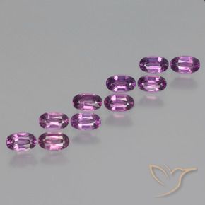 2.94 ctw Purple Rhodolite Garnet Stones, Natural Rhodolite Garnet in Oval Facet Shape for Sale
