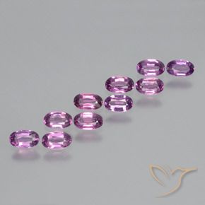 2.55 ctw Purple Rhodolite Garnet Stones, Natural Rhodolite Garnet in Oval Facet Shape for Sale