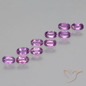 2.74 ctw Purple Rhodolite Garnet Stones, Natural Rhodolite Garnet in Oval Facet Shape for Sale