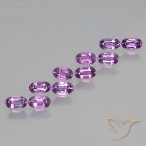 3.12 ctw Purple Rhodolite Garnet Stones, Natural Rhodolite Garnet in Oval Facet Shape for Sale
