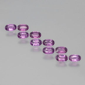 Intense Purple Родолит Гранат Камень - 0.3ct Фасетный Овал (ID: 438763)