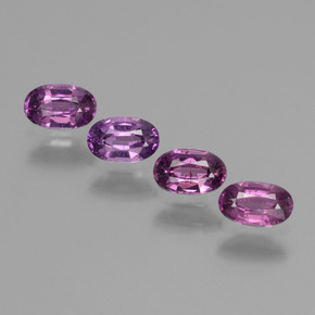 1.54 ctw Purple Rhodolite Garnet Gemstones, Rhodolite Garnet Gems in Oval Facet Shape for Sale.