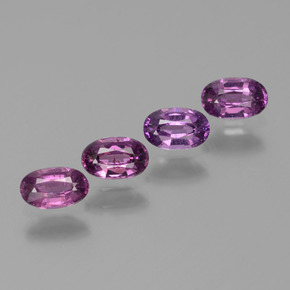1.54 ctw Purple Rhodolite Garnet Stones, Natural Rhodolite Garnet in Oval Facet Shape for Sale