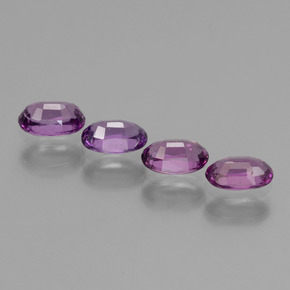 Rhodolite Garnet Gemstones in 5.3 x 3.4 mm Size for Sale, Rhodolite Garnet Stones in Medium Purple Color