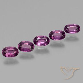 2.15 ctw Purple Rhodolite Garnet Stones, Natural Rhodolite Garnet in Oval Facet Shape for Sale