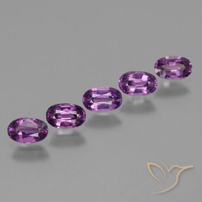 2.09 ctw Purple Rhodolite Garnet Stones, Natural Rhodolite Garnet in Oval Facet Shape for Sale