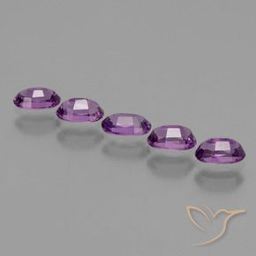 Rhodolite Garnet Gemstones in 5.4 x 3.4 mm Size for Sale, Rhodolite Garnet Stones in Deep Purple Color
