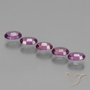 Rhodolite Garnet Gemstones in 5.4 x 3.5 mm Size for Sale, Rhodolite Garnet Stones in Deep Purple Color