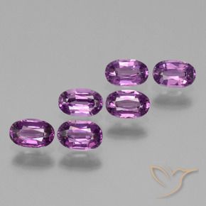 2.51 ctw Purple Rhodolite Garnet Stones, Natural Rhodolite Garnet in Oval Facet Shape for Sale