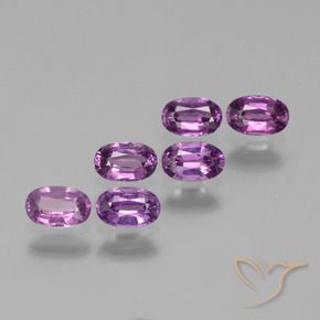 2.42 ctw Purple Rhodolite Garnet Stones, Natural Rhodolite Garnet in Oval Facet Shape for Sale