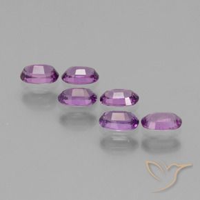 Rhodolite Garnet Gemstones in 5.4 x 3.4 mm Size for Sale, Rhodolite Garnet Stones in Medium Purple Color