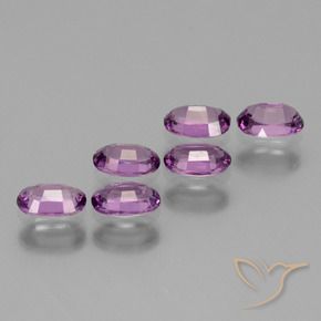 Rhodolite Garnet Gemstones in 5.4 x 3.5 mm Size for Sale, Rhodolite Garnet Stones in Light Purple Color