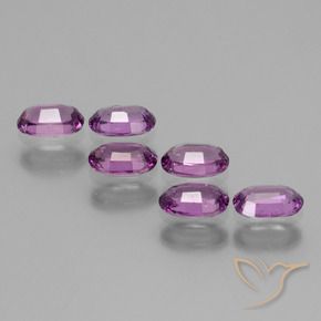 Rhodolite Garnet Gemstones in 5.4 x 3.5 mm Size for Sale, Rhodolite Garnet Stones in Medium Purple Color
