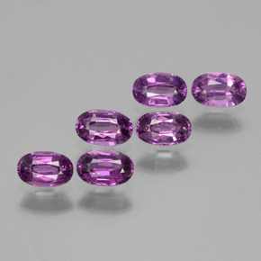 2.53 ctw Pink Rhodolite Garnet Gemstones, Rhodolite Garnet Gems in Oval Facet Shape for Sale.