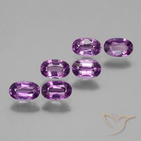 2.30 ctw Purple Rhodolite Garnet Stones, Natural Rhodolite Garnet in Oval Facet Shape for Sale