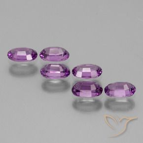 Rhodolite Garnet Gemstones in 5.4 x 3.5 mm Size for Sale, Rhodolite Garnet Stones in Pinkish Purple Color