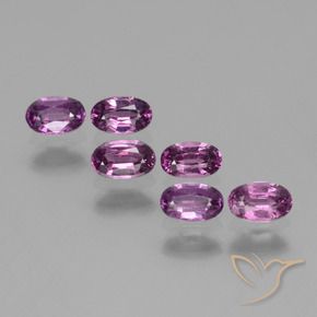 1.97 ctw Purple Rhodolite Garnet Stones, Natural Rhodolite Garnet in Oval Facet Shape for Sale