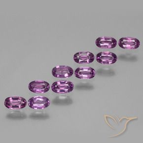 2.66 ctw Purple Rhodolite Garnet Stones, Natural Rhodolite Garnet in Oval Facet Shape for Sale