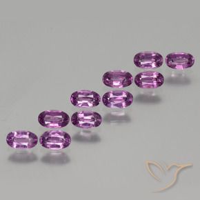 2.81 ctw Purple Rhodolite Garnet Stones, Natural Rhodolite Garnet in Oval Facet Shape for Sale