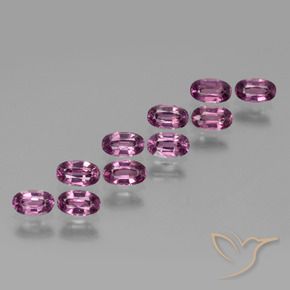 3.24 ctw Purple Rhodolite Garnet Stones, Natural Rhodolite Garnet in Oval Facet Shape for Sale