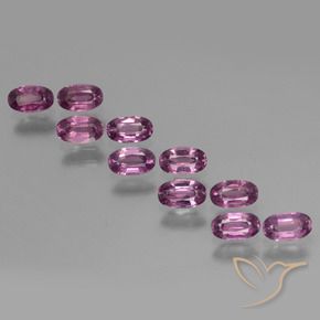 3.34 ctw Purple Rhodolite Garnet Stones, Natural Rhodolite Garnet in Oval Facet Shape for Sale