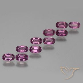 3.18 ctw Purple Rhodolite Garnet Stones, Natural Rhodolite Garnet in Oval Facet Shape for Sale