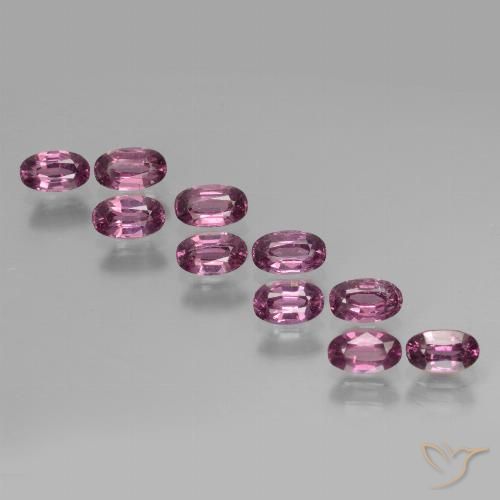 3.33ctw Natural Medium Purple Rhodolite Garnet, Oval, VS