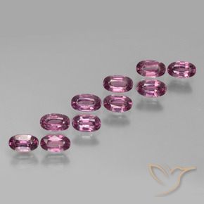 3.33 ctw Purple Rhodolite Garnet Stones, Natural Rhodolite Garnet in Oval Facet Shape for Sale
