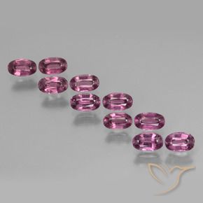 3.60 ctw Purple Rhodolite Garnet Stones, Natural Rhodolite Garnet in Oval Facet Shape for Sale