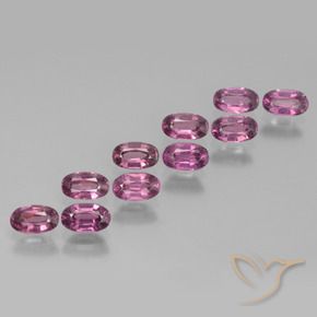 3.52 ctw Purple Rhodolite Garnet Stones, Natural Rhodolite Garnet in Oval Facet Shape for Sale