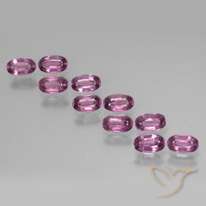 3.39 ctw Purple Rhodolite Garnet Stones, Natural Rhodolite Garnet in Oval Facet Shape for Sale