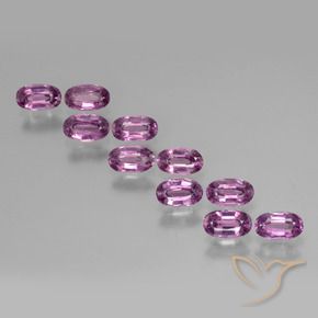3.16 ctw Purple Rhodolite Garnet Stones, Natural Rhodolite Garnet in Oval Facet Shape for Sale