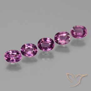 2.41 ctw Purple Rhodolite Garnet Stones, Natural Rhodolite Garnet in Oval Facet Shape for Sale