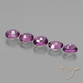 Rhodolite Garnet Gemstones in 5 x 4 mm (calibrated) Size for Sale, Rhodolite Garnet Stones in Deep Purple Color