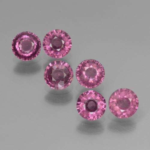 Medium Purple Родолит Гранат Камень - 0.4ct Круглая Фасетная Огранка (ID: 439497)