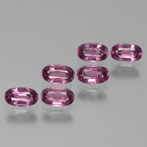 2.03 ctw Pink Rhodolite Garnet Gemstones, Rhodolite Garnet Gems in Oval Facet Shape for Sale.