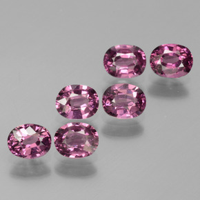 2.69 ct Pink Rhodolite Garnet Gemstone, Rhodolite Garnet Gem in Oval Facet Shape for Sale.