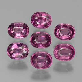 3.56 ctw Purple Rhodolite Garnet Stones, Natural Rhodolite Garnet in Oval Facet Shape for Sale
