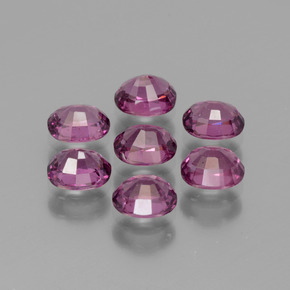 Rhodolite Garnet Gemstones in 5 x 4 mm (calibrated) Size for Sale, Rhodolite Garnet Stones in Reddish Purple Color