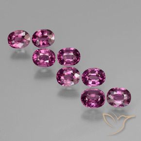 4.13 ctw Purple Rhodolite Garnet Stones, Natural Rhodolite Garnet in Oval Facet Shape for Sale