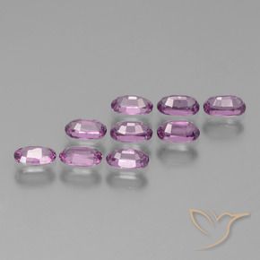Rhodolite Garnet Gemstones in 5 x 3 mm (calibrated) Size for Sale, Rhodolite Garnet Stones in Light Sangria Purple Color
