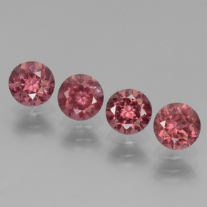 2.65 ctw Pink Rhodolite Garnet Stones, Natural Rhodolite Garnet in Round Facet Shape for Sale
