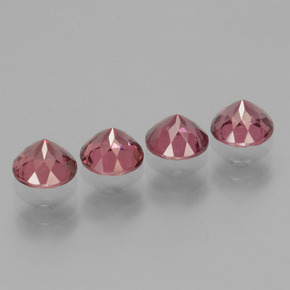 Rhodolite Garnet Gemstones in 5 mm (calibrated) Size for Sale, Rhodolite Garnet Stones in Deep Hot Pink Color