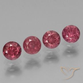 2.22 ctw Purple Rhodolite Garnet Stones, Natural Rhodolite Garnet in Round Facet Shape for Sale