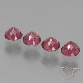 Rhodolite Garnet Gemstones in 4.7 mm Size for Sale, Rhodolite Garnet Stones in Reddish Purple Color